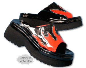 Harley Davidson women's Hot Streak red & black sandals